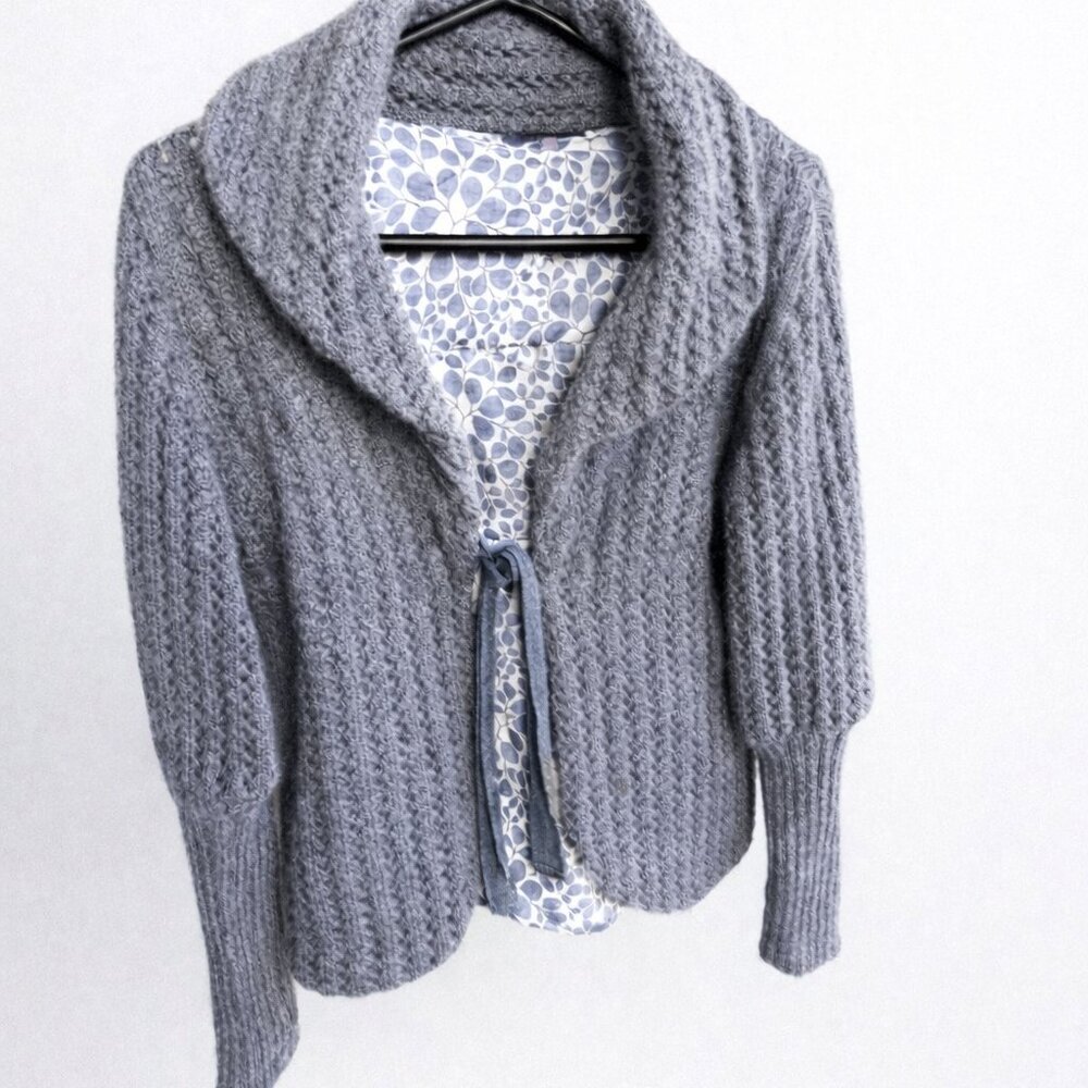 Wool blend cardigan jacket by Solola (Paris), fully lined, vintage